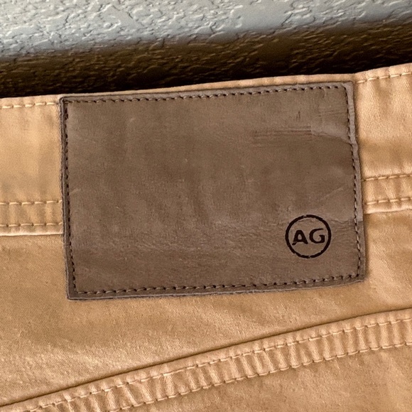 AG Adriano Goldschmied Men's Tan Slim Straight Jeans 32x32 - Picture 7 of 9